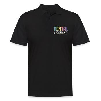 Job as a dental assistant in dentistry - Men's Polo Shirt - black - Front - Kai (181cm)