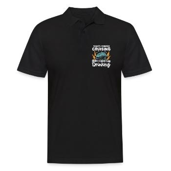 Kreuzfahrt Trinken - Männer Poloshirt - Schwarz - Vorne - Kai (181cm)