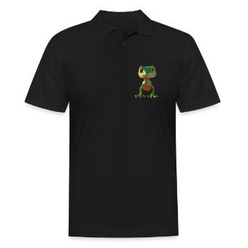 Gecko Eidechse Reptil Geckos Echse Leguan Gekko - Männer Poloshirt - Schwarz - Vorne - Kai (181cm)
