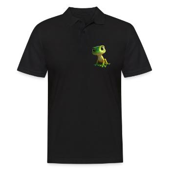 Gecko Eidechse Reptil Geckos Echse Leguan Gekko - Männer Poloshirt - Schwarz - Vorne - Kai (181cm)