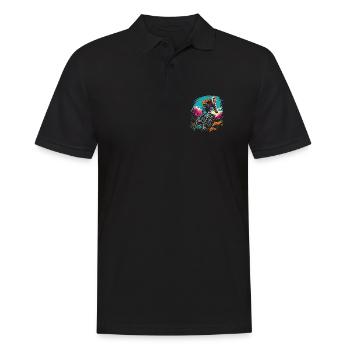Mountainbiken - Männer Poloshirt - Schwarz - Vorne - Kai (181cm)