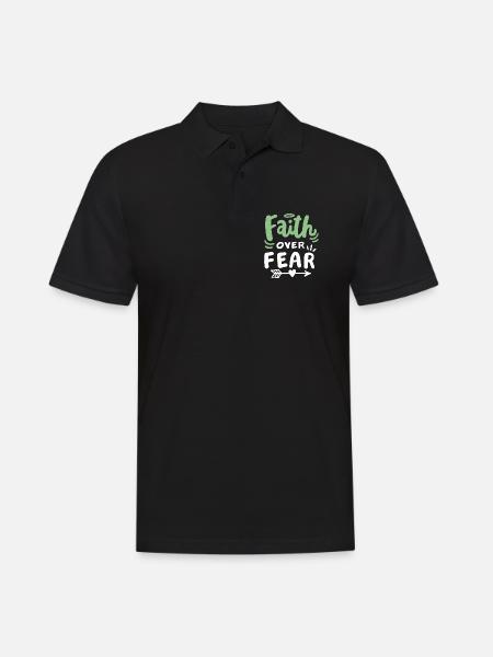 Christlicher Glaube Bibel Zitat - Männer Poloshirt - Schwarz
