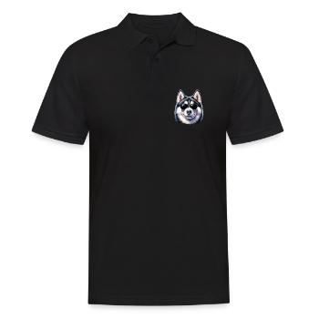 Cool husky with sunglasses - Men's Polo Shirt - black - Front - Kai (181cm)
