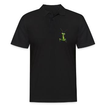 Gottesanbeterin Praying Mantis Liebe Fangschrecken - Männer Poloshirt - Schwarz - Vorne - Kai (181cm)
