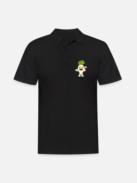 Radish Baseball Baseball Bat - Men's Polo Shirt - black