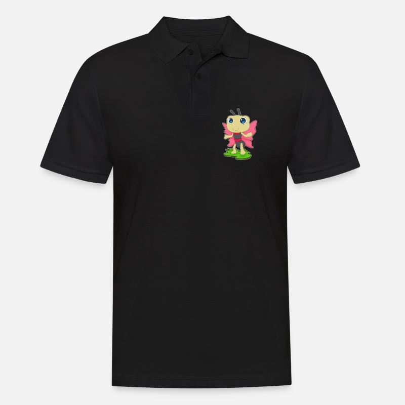 Schmetterling Fliege - Männer Poloshirt - Schwarz