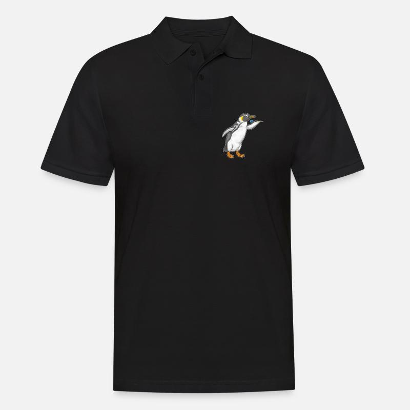 Pinguin Dart Dartpfeil - Männer Poloshirt - Schwarz