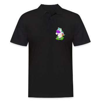 Einhorn Basketballspieler Basketball - Männer Poloshirt - Schwarz - Vorne - Kai (181cm)