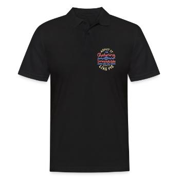 Sarkasmus sarkastischer Spruch - Männer Poloshirt - Schwarz - Vorne - Kai (181cm)