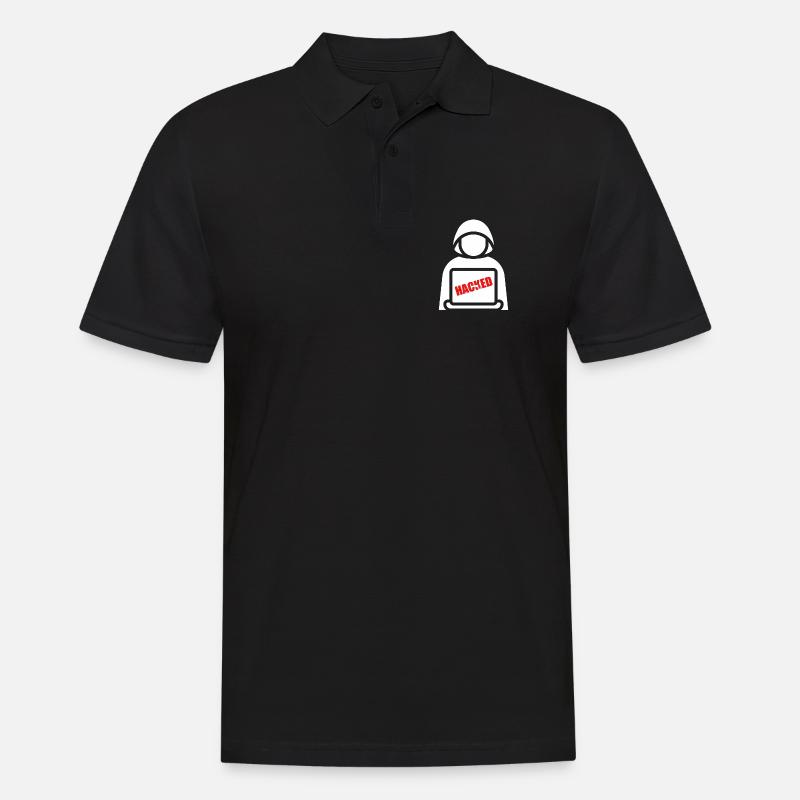 Hacker im Schatten - Männer Poloshirt - Schwarz