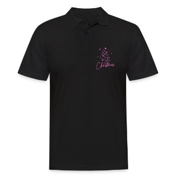 Weihnachtsbaum Frohe Weihnachten Frauen - Männer Poloshirt - Schwarz - Vorne - Kai (181cm)