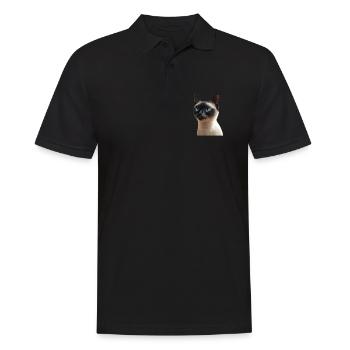 Siamkatze Siam Katze Siamese Cat Siamesen Katzen - Männer Poloshirt - Schwarz - Vorne - Kai (181cm)