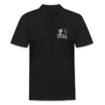 I Just Really Like Dogs Dog Sayings - Men's Polo Shirt - black - Front - Kai (181cm)