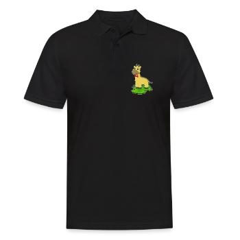 Giraffe Schleife - Männer Poloshirt - Schwarz - Vorne - Kai (181cm)