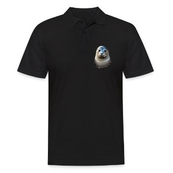 Beautiful seal - Men's Polo Shirt - black - Front - Kai (181cm)