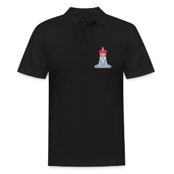 Gâteau d’anniversaire hippopotame - Polo Homme - noir - Devant - Kai (181cm)