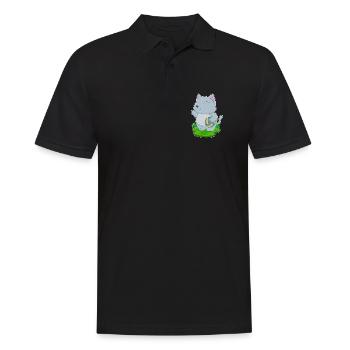Chat Joueur de Volley-ball Volley-ball - Polo Homme - noir - Devant - Kai (181cm)