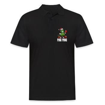 Table Tennis Christmas Tree Costume Christmas Tree - Men's Polo Shirt - black - Front - Kai (181cm)