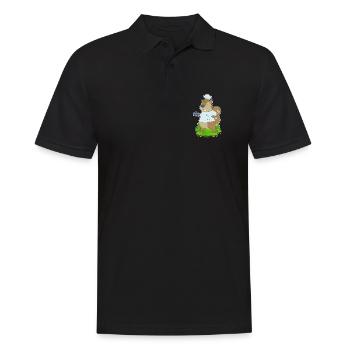 Squirrel Birthday Cake - Men's Polo Shirt - black - Front - Kai (181cm)