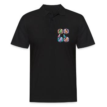 oiseau oiseaux perroquet perroquet couronne de laurier - Polo Homme - noir - Devant - Kai (181cm)