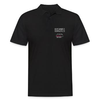 Rechtsanwaltsfachangestellte Ausbildung Beruf - Männer Poloshirt - Schwarz - Vorne - Kai (181cm)