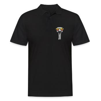 Strauß Sonnenbrille Vogel Palmen Geschenk Retro - Männer Poloshirt - Schwarz - Vorne - Kai (181cm)