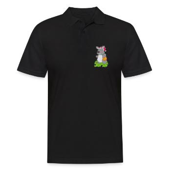 Basket-ball de Noël Bunny - Polo Homme - noir - Devant - Kai (181cm)