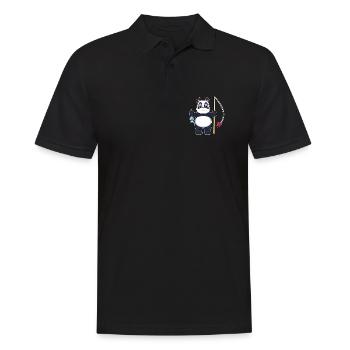 Pêche au panda Angler Fish - Polo Homme - noir - Devant - Kai (181cm)