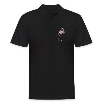 Flamingo Waffeleis - Männer Poloshirt - Schwarz - Vorne - Kai (181cm)
