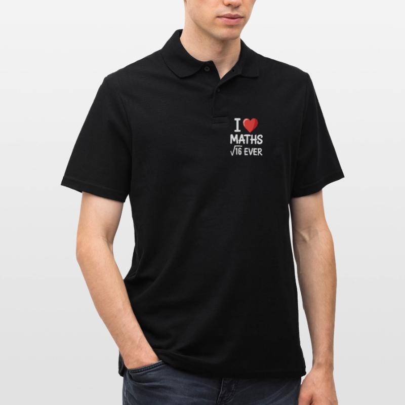 Math I Love Maths Math Nerd Math Teacher Men's Polo Shirt
