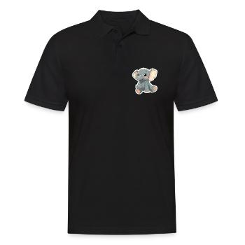 Éléphant mignon – idée cadeau pour les amoureux des animaux - Polo Homme - noir - Devant - Kai (181cm)