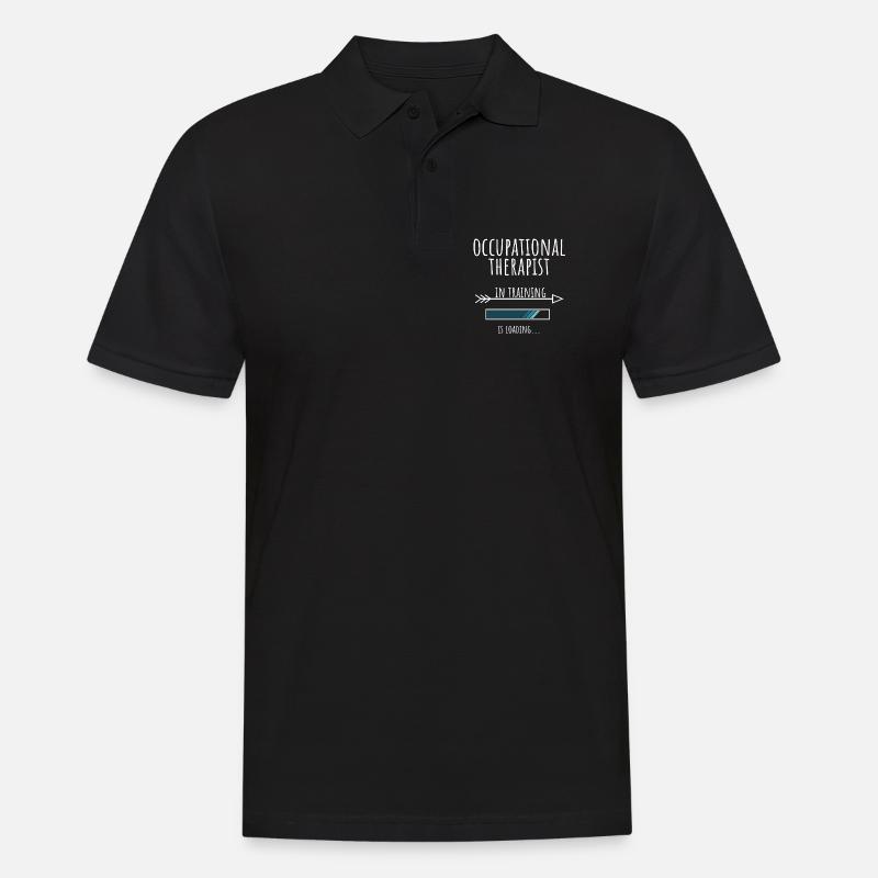 Geschenk Beruf Ausbildung Ergotherapeut - Männer Poloshirt - Schwarz