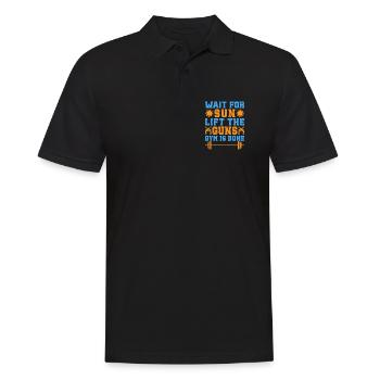 Fitness Motivation Bodybuilder Lift The Guns Gym - Men's Polo Shirt - black - Front - Kai (181cm)