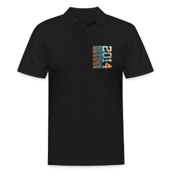 LIMITED EDITION 2014 12 JAHRE 12. GEBURTSTAG - Männer Poloshirt - Schwarz - Vorne - Kai (181cm)