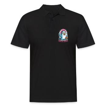 Walross Punk Rocker Halloween  - Männer Poloshirt - Schwarz - Vorne - Kai (181cm)