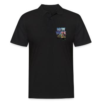 Hommage à la culture de rue de la capitale du hip-hop de New York - Polo Homme - noir - Devant - Kai (181cm)