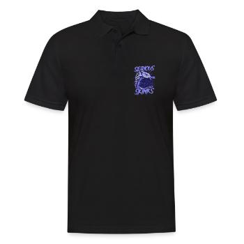 Ernsthaft über Blauzungenskinke Reptilienhalter - Männer Poloshirt - Schwarz - Vorne - Kai (181cm)