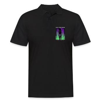 Gruseliges Anime Phonk I Ate Your Snack - Männer Poloshirt - Schwarz - Vorne - Kai (181cm)
