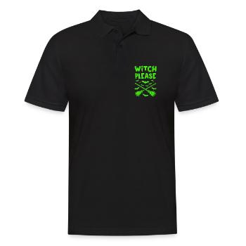 Witch Please – Halloween Witch Broom - Men's Polo Shirt - black - Front - Kai (181cm)