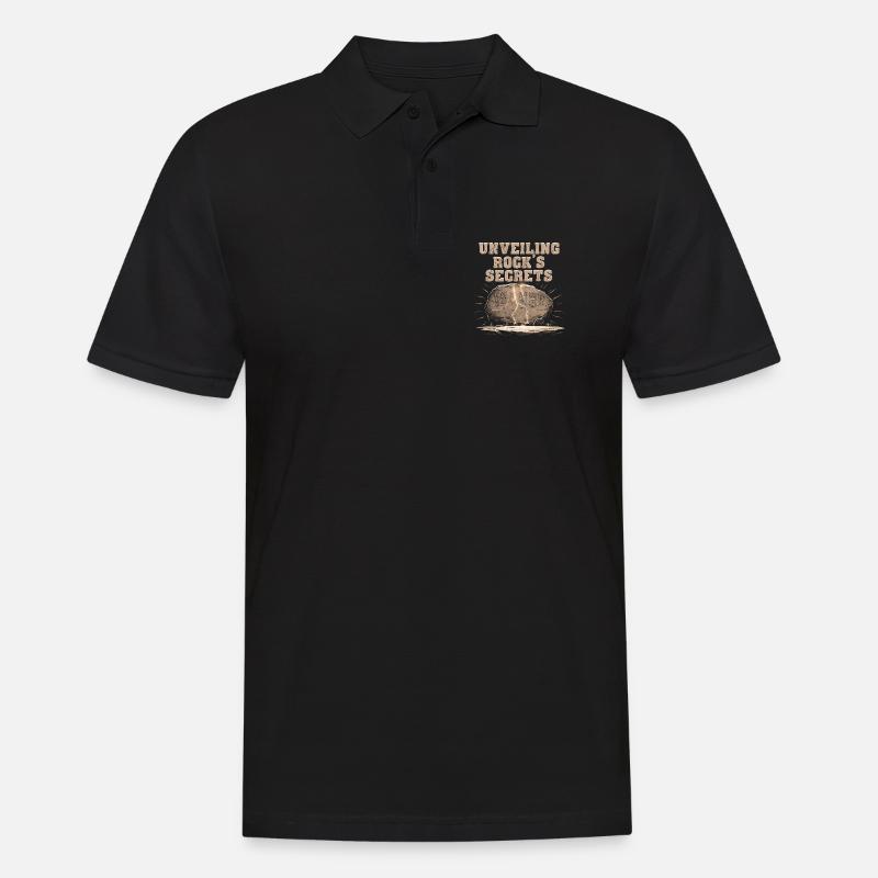 Petroglyphe Petroglyphen Unveiling Rock's Secrets - Männer Poloshirt - Schwarz