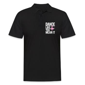 Dansez comme vous le pensez Typographie Design - Polo Homme - noir - Devant - Kai (181cm)
