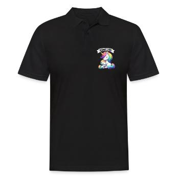 Mama Einhorn Mamacorn Mutter Tochter Dadacorn - Männer Poloshirt - Schwarz - Vorne - Kai (181cm)