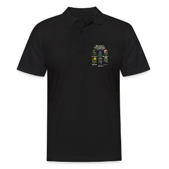 Collection Fleurs mortelles — Halloween empoisonné - Polo Homme - noir - Devant - Kai (181cm)