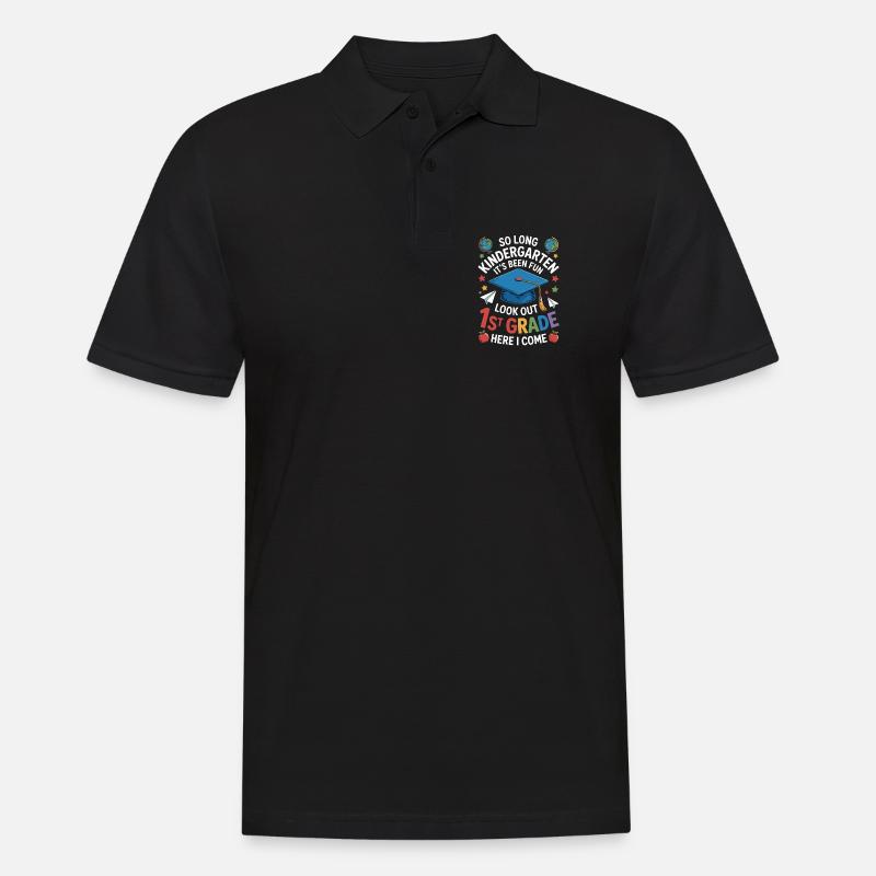 Goodbye Kindergarten Hello First Grade - Männer Poloshirt - Schwarz