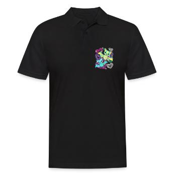 Chauves-souris rétro Halloween Enfants - Polo Homme - noir - Devant - Kai (181cm)