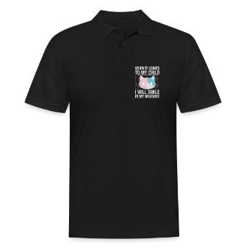 Quand il s’agit de mon enfant, je sourirai dans mon - Polo Homme - noir - Devant - Kai (181cm)