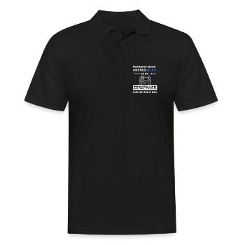 Machinists Cutting Machine Operators CNC Lathe Metals - Men's Polo Shirt - black - Front - Kai (181cm)