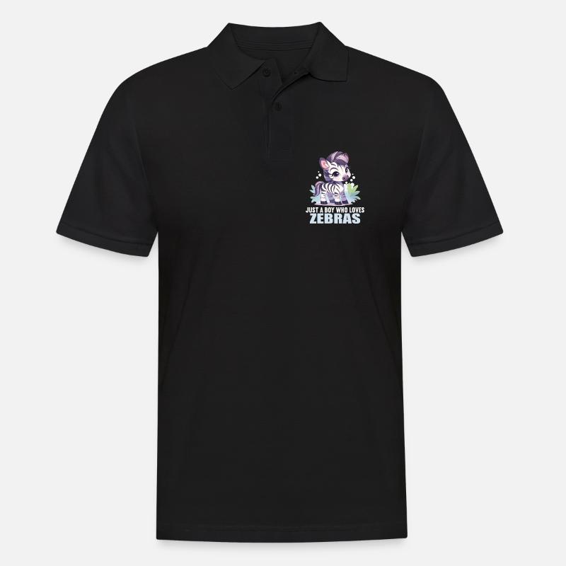 Zebras Zebra - Männer Poloshirt - Schwarz