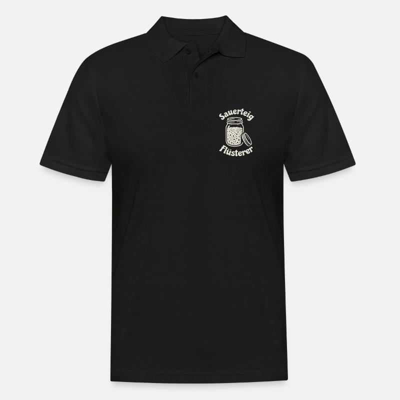 Sauerteig Flüsterer Spruch - Männer Poloshirt - Schwarz