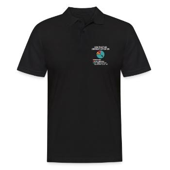 Comment attirer l'attention d'un ingénieur Casser quelque chose - Polo Homme - noir - Devant - Kai (181cm)
